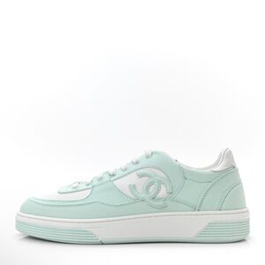 New CHANEL 24C Cruise 2024 Light Turquoise Trainers Sneakers
